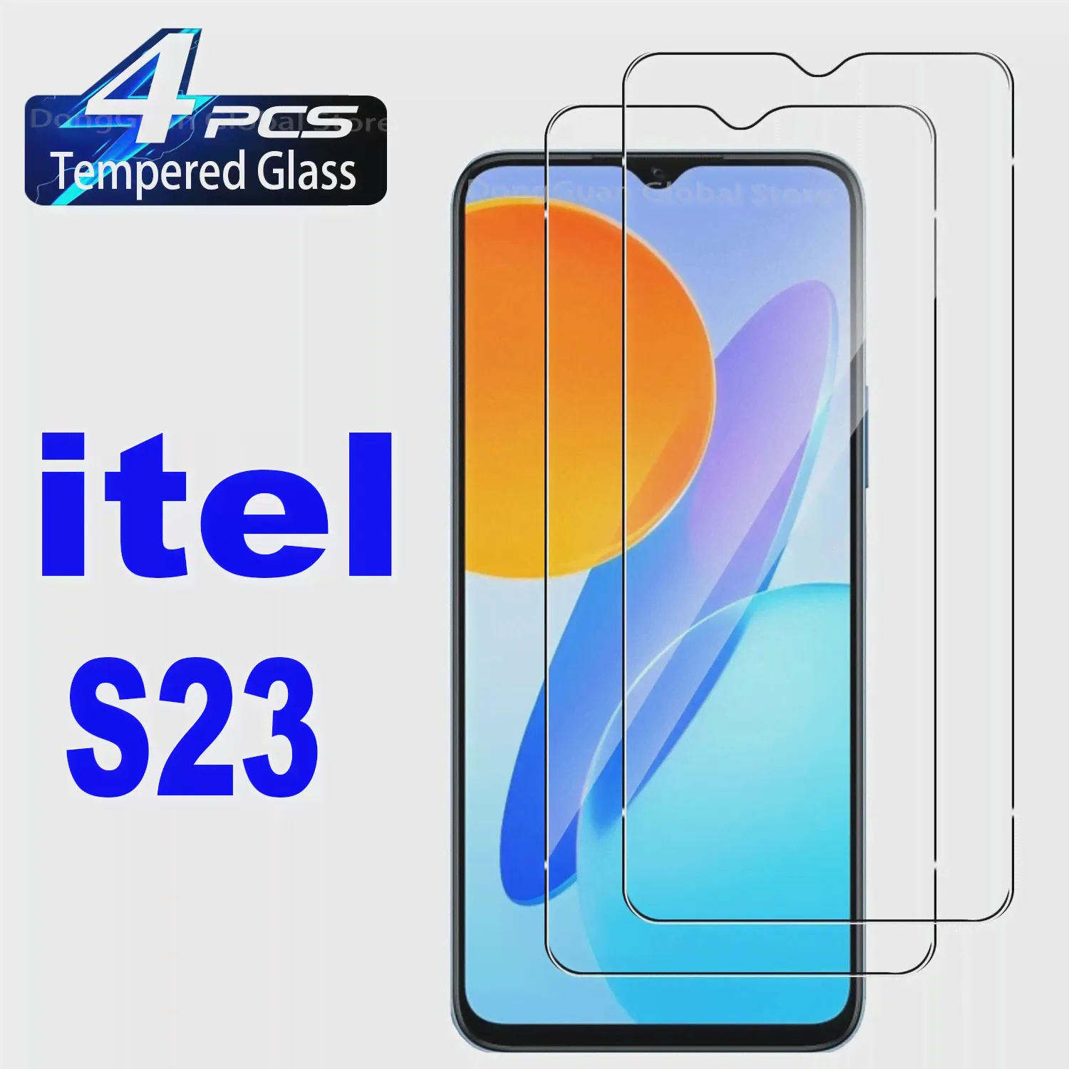 2/4 шт. Защитная стеклянная пленка для экрана Tecno Itel S23 из закаленного стекла
