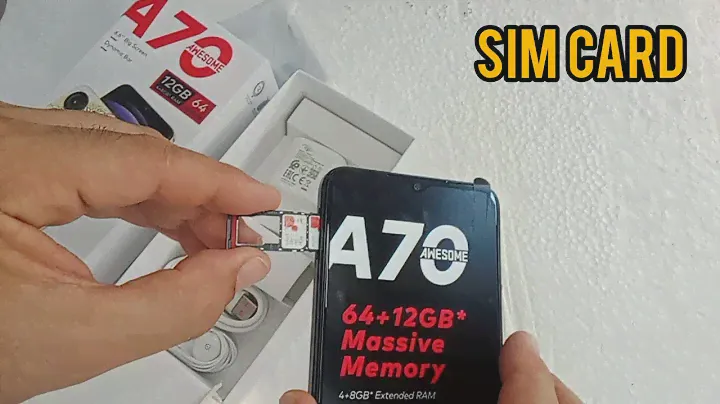 How to put a SIM card in iTEL A70